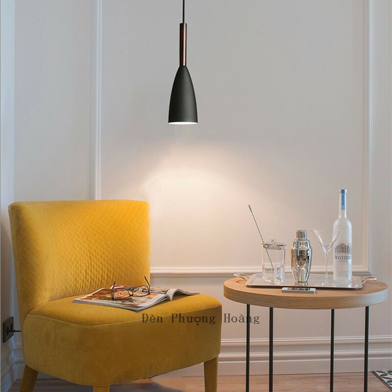 Đèn thả trần trang trí chuôi gỗ phong cách nhẹ nhàng (Chưa gồm bóng)