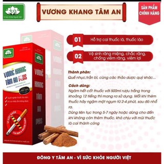 BỘT CAI THUỐC LÁ, THUỐC LÀO VƯƠNG KHANG TÂM AN PLUS