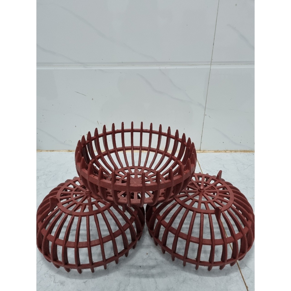 Chậu nhựa quả bí giả gỗ f23 trồng lan loại một siêu chắc chắn