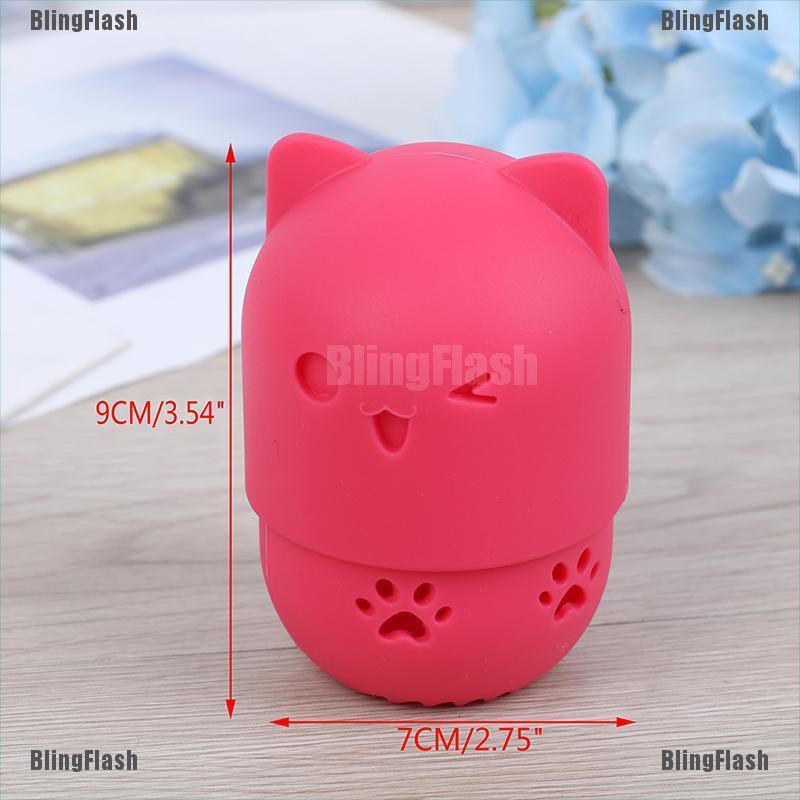 (hàng Mới Về) Hộp Đựng Mút Trang Điểm Bằng Silicon Mềm Hình Quả Trứng Giá Đỡ | BigBuy360 - bigbuy360.vn