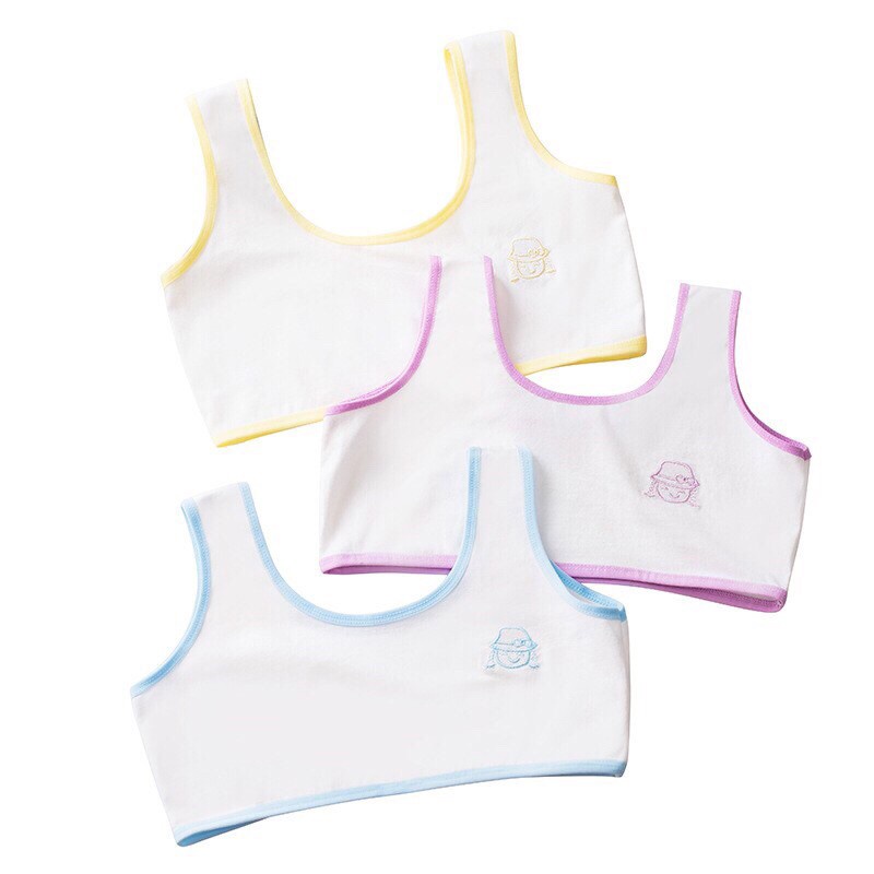 Áo lá học sinh - áo bra cotton không đệm ngực D95