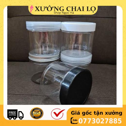 Hủ Đựng Kem ❤ GIÁ RẺ NHẤT ❤ [500g] Hũ nhựa pet 500g đựng mỹ phẩm, thực phẩm, đồ khô, ngũ cốc, phụ kiện du lịch