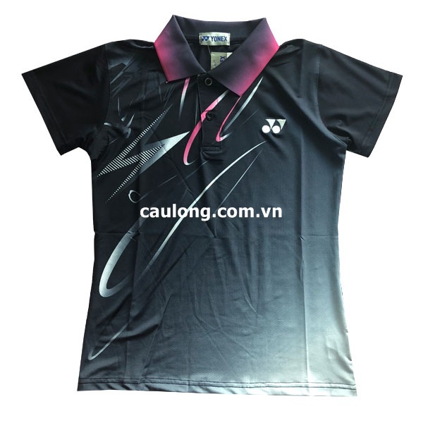 Áo Cầu Lông Nam Nữ Cổ Bâu Yonex 1907/1908 Màu Đen
