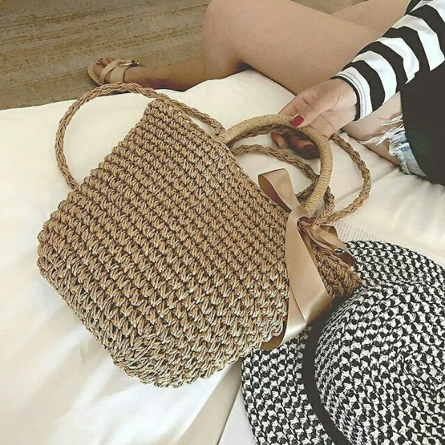 túi cói nơ vintage | BigBuy360 - bigbuy360.vn