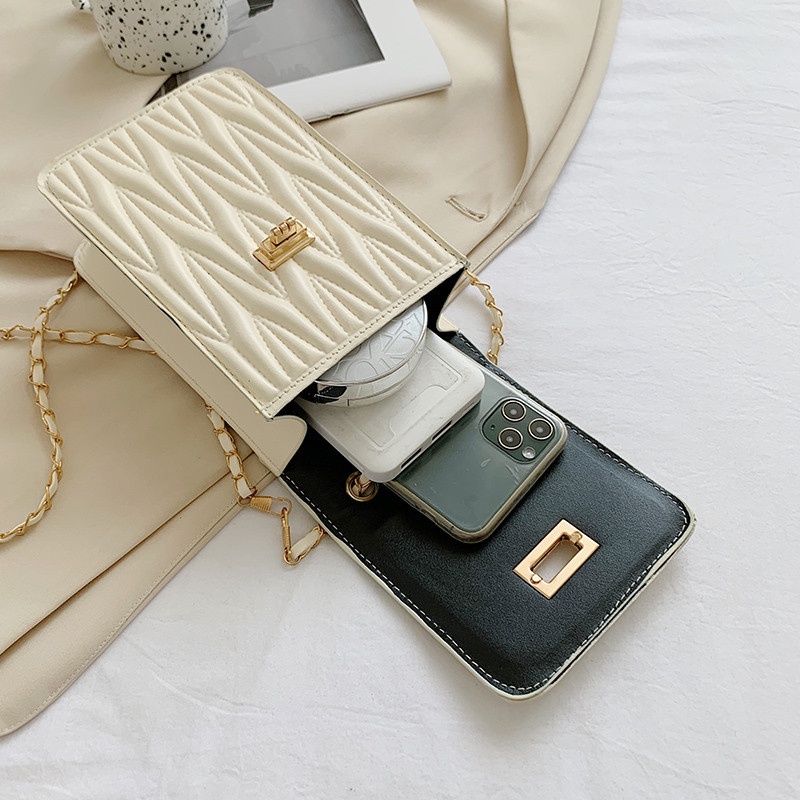 Túi đeo chéo vai IELGY phối dây xích thời trang mùa hè dành cho nữ