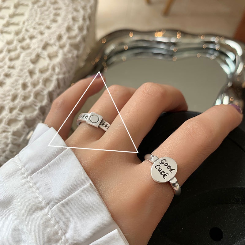 iF YOU Set 7 Nhẫn Bạc Đeo Khớp Ngón Tay Vintage Cho Nữ