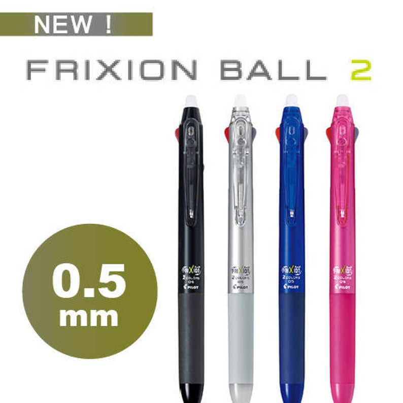 Bút bi xóa được PILOT Frixion, 0.5mm, loại nhiều ngòi