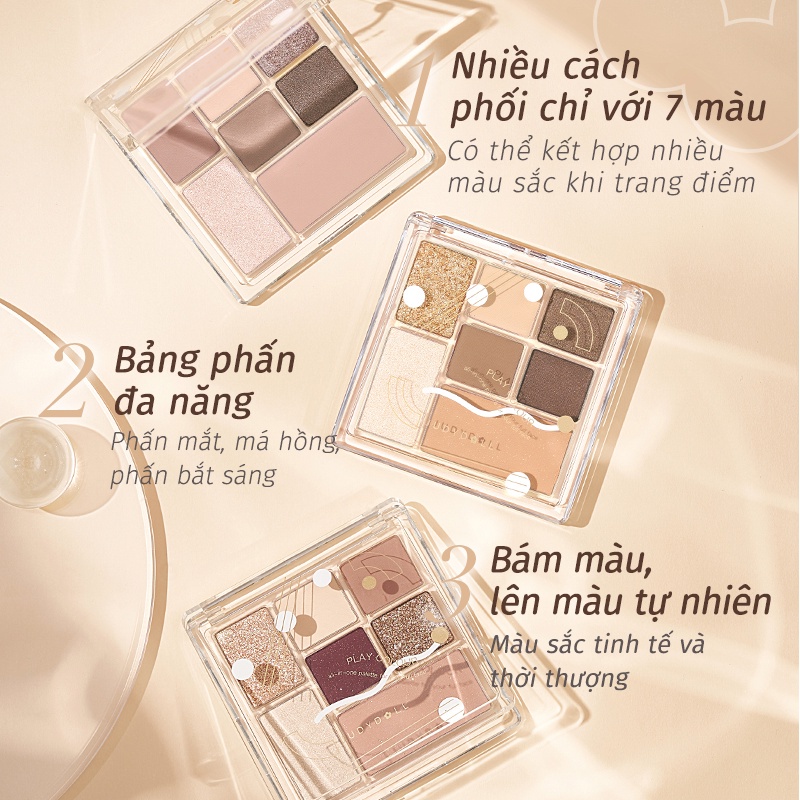 Bảng phấn trang điểm nhiều màu sắc Play Color All-In-One Palette Judydoll  8.5g