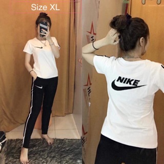 Đồ bộ cotton thêu chữ mặc nhà