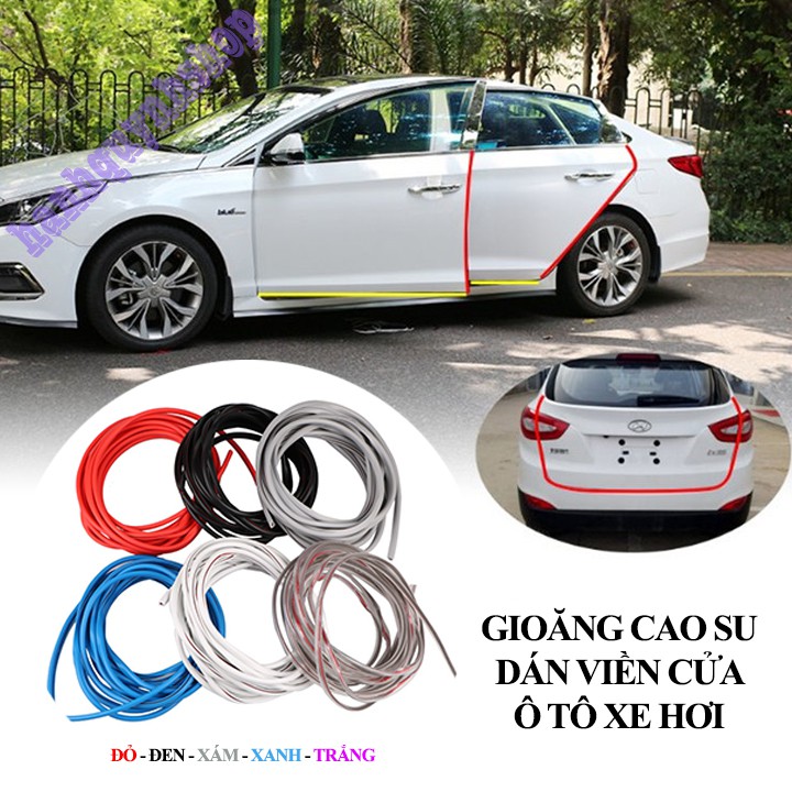 5m Gioăng Cao Su Dán Viền Cửa Xe Ô Tô Xe Hơi Chống Va Đập Trầy Xước Cánh Cửa