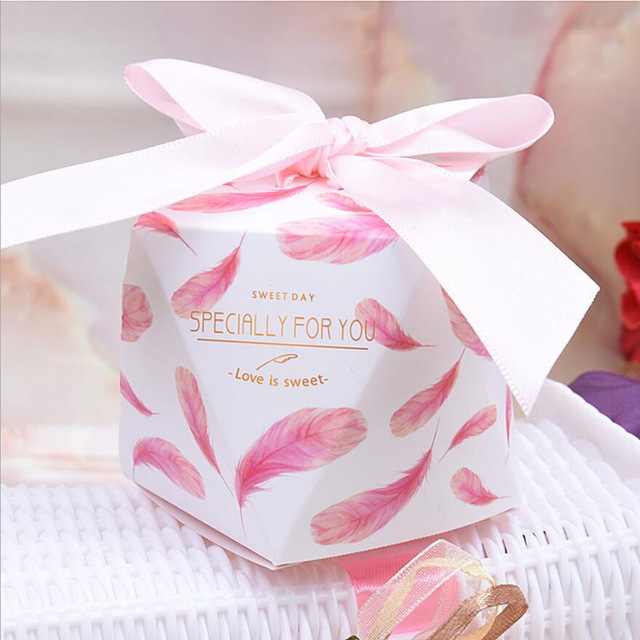 1 Hộp Đựng Kẹo Hình Viên Kim Cương Có Dây Ruy Băng Dùng Cho Tiệc Cưới, Sinh Nhật | BigBuy360 - bigbuy360.vn