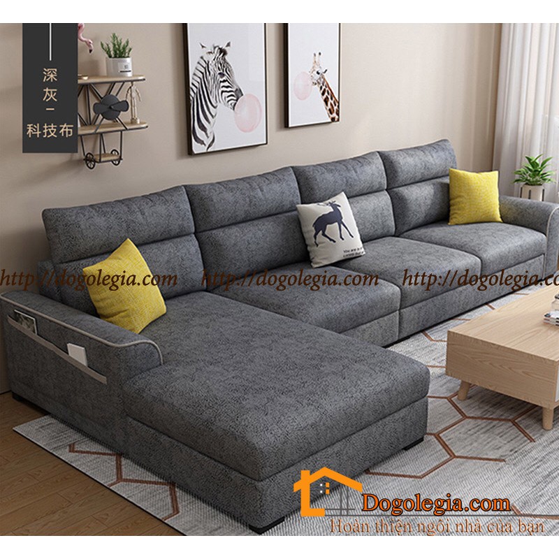 [SOFA NỈ] Sofa Nỉ Màu Xanh Mang Độc Đáo Vào Phòng Khách LG-SF262