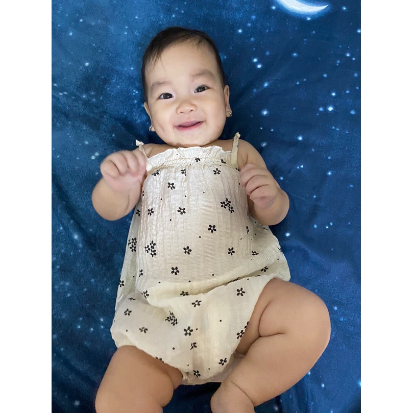 Áo liền quần, bodysuit cho bé gái sơ sinh,6 tháng, 1 tuổi, 2 tuổi  100% vải cotton thấm hút mồ hôi, mềm mịn.