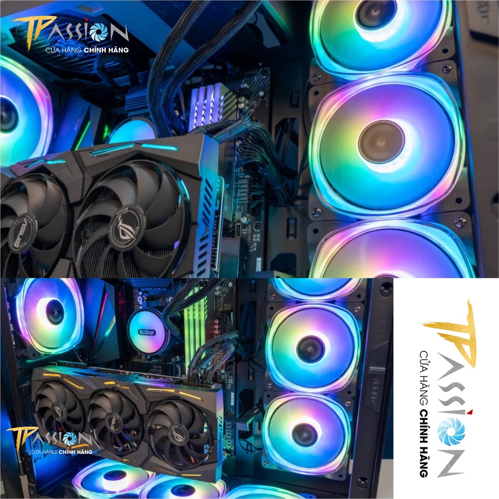 Quạt Fan Case 12cm JONSBO FR-701 HALO ARGB 5V | LED viền | Full LED Reverse - Chính hãng