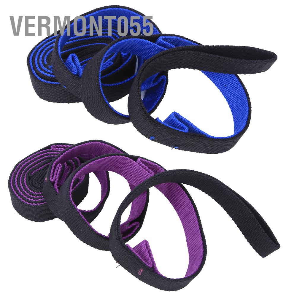 Vermont055 2m Yoga Stretch Belt Rope Increase Flexibility Leg Training Bands Strap for Exercise Fitness Gym