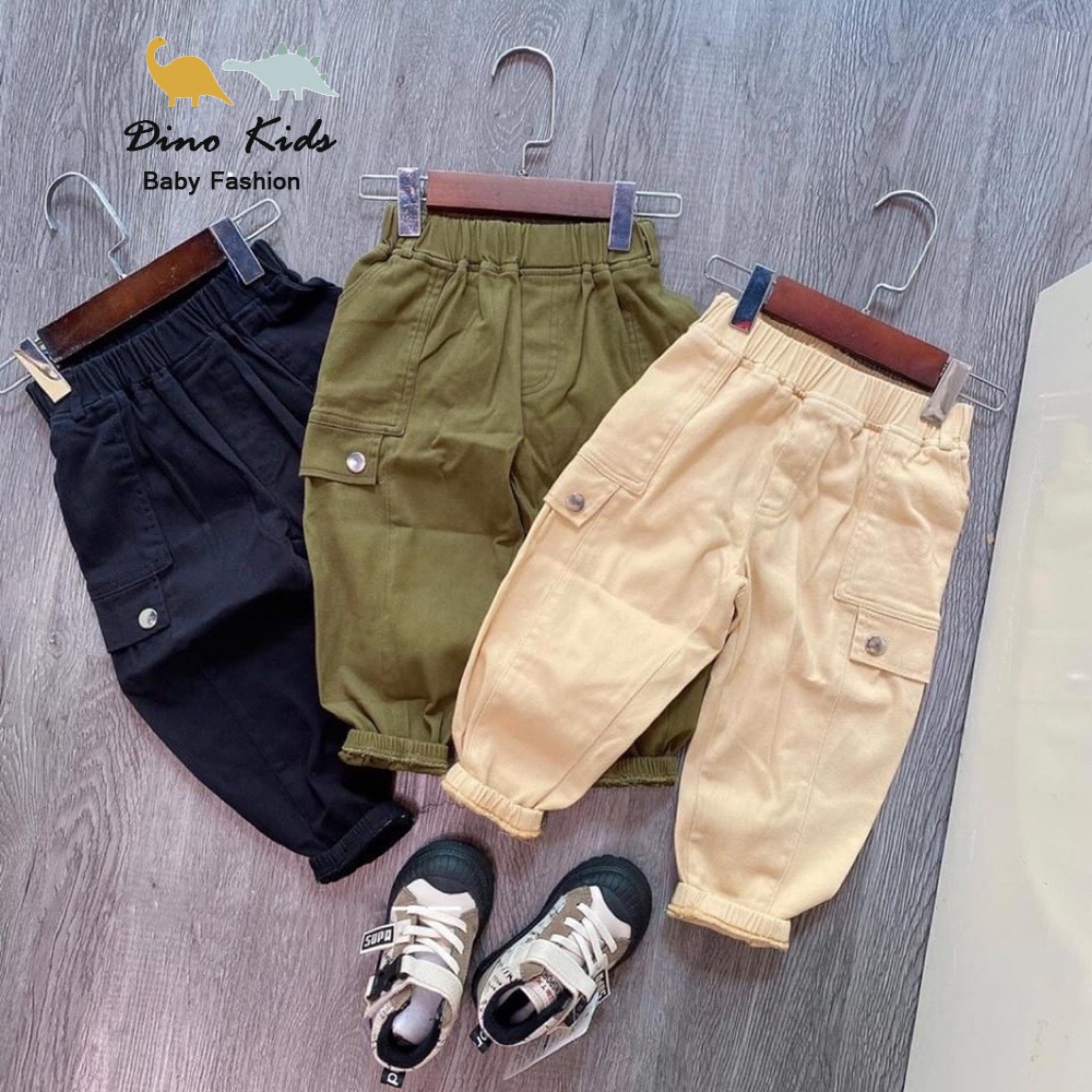 Quần dài chất kaki bé trai, quần kaki dài túi hộp cho bé