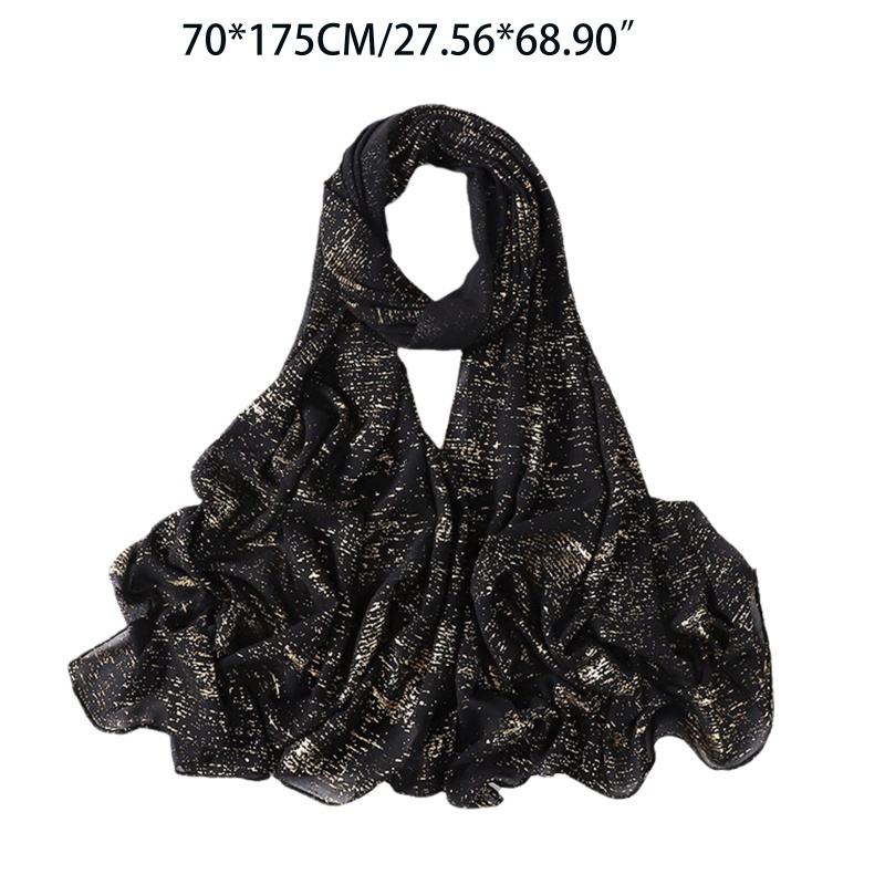 Khăn Choàng Cổ Chiffon In Họa Tiết Hoa Phong Cách Hồi Giáo Cho Nữ