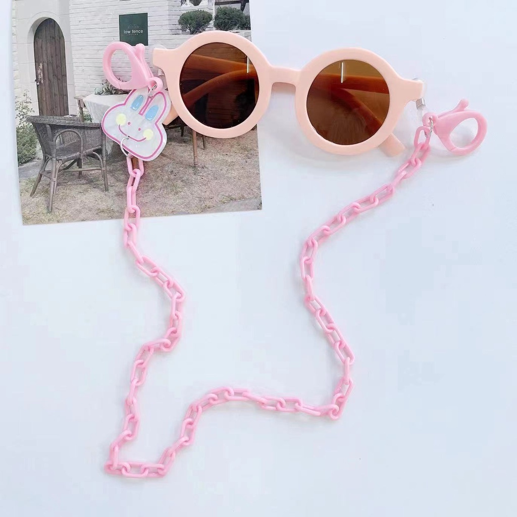 Dây Đeo Mặt Nạ Acrylic Hình Thỏ Hồng Dễ Thương Sáng Tạo