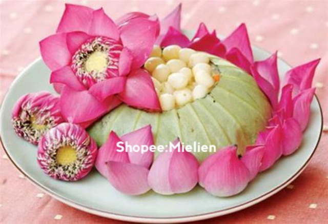 1Kg hạt sen khô + 1 gói trà cỏ ngọt thay thế đường/táo đen | BigBuy360 - bigbuy360.vn