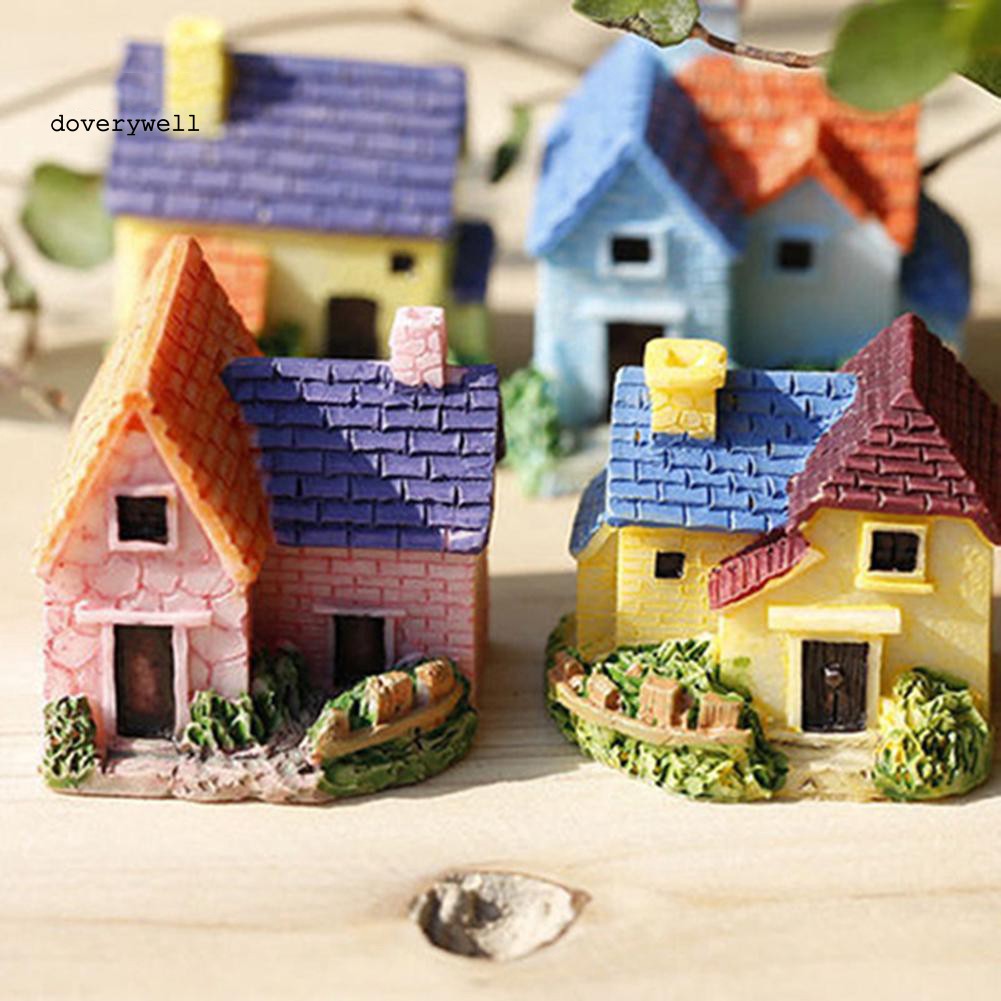 Mô hình ngôi nhà thu nhỏ bằng nhựa resin dùng cho trang trí tiểu cảnh