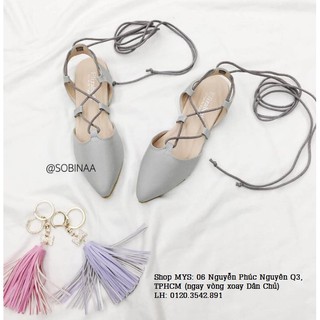 Free ship giay mys sandal bít mũi chiến binh hở gót