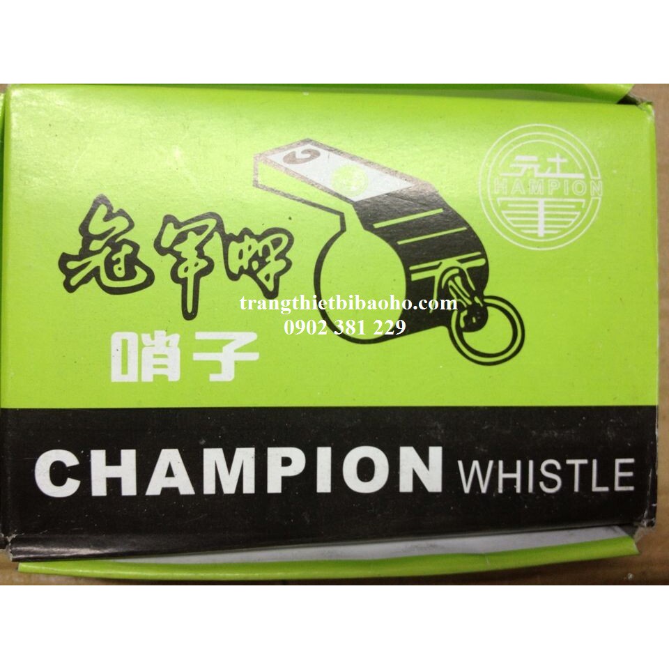 Còi inox  Champion Whistle chất lượng cao (1 cái)