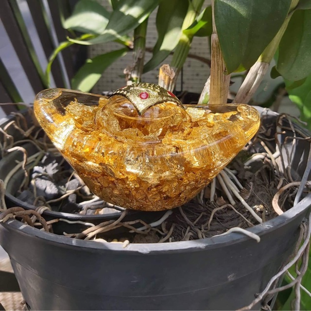 Thỏi vàng may mắn cho dịp Tết cao 6.8cm ngang 11 cm