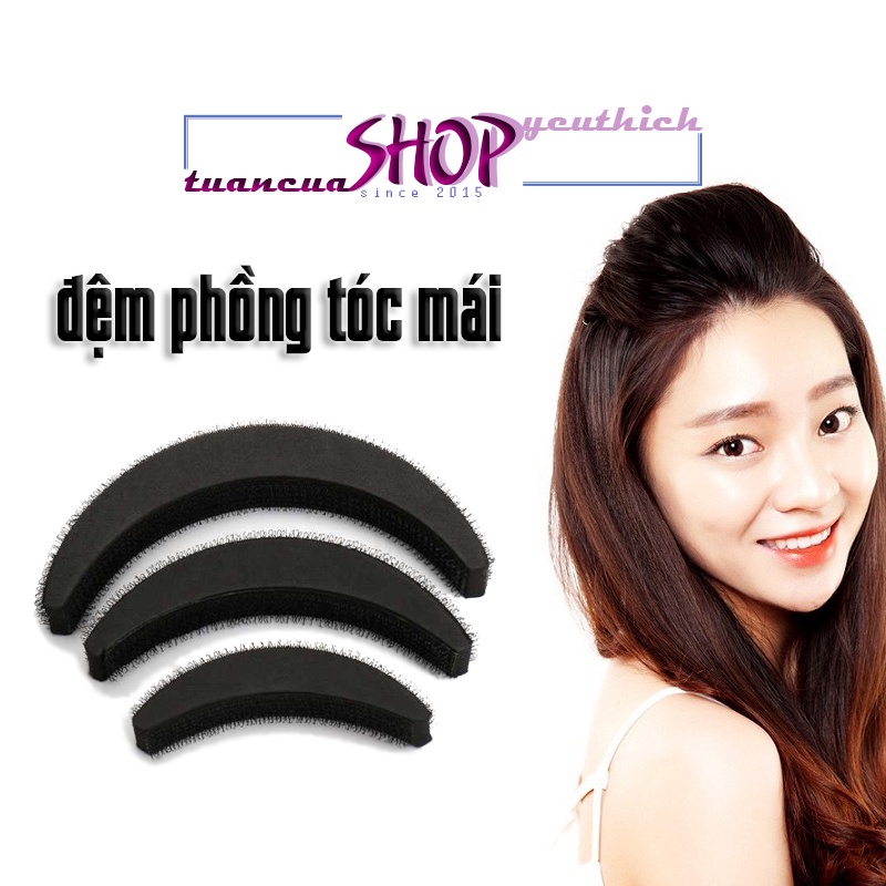 Bộ 3 đệm phồng tóc mái siêu nhẹ