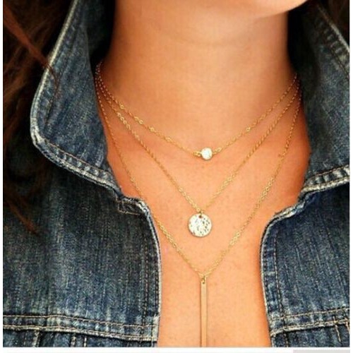 vòng cổ Nhiều Tầng Phong Cách Retro Dành Cho Nữ