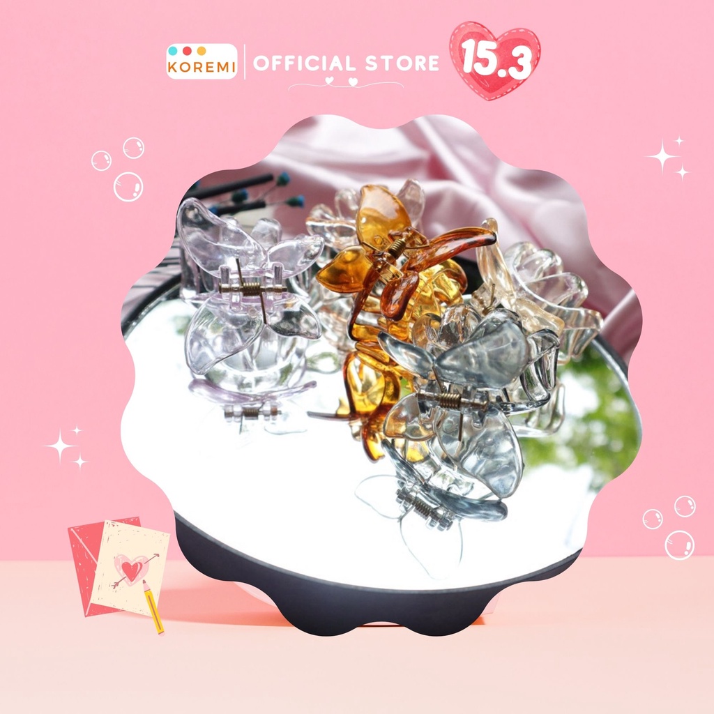 [DEAL HOT] Kẹp Tóc Càng Cua New Trend Limpid ButterFly ♡♡ Korean Style ♡♡