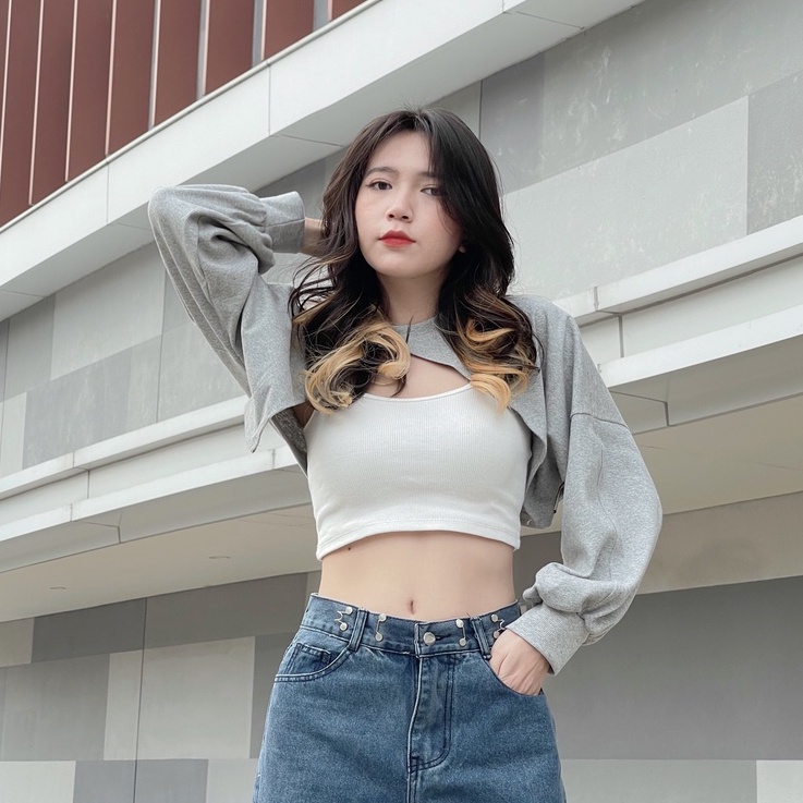 AB HOUSE - Áo Croptop FWANG vạt chéo thời trang nữ