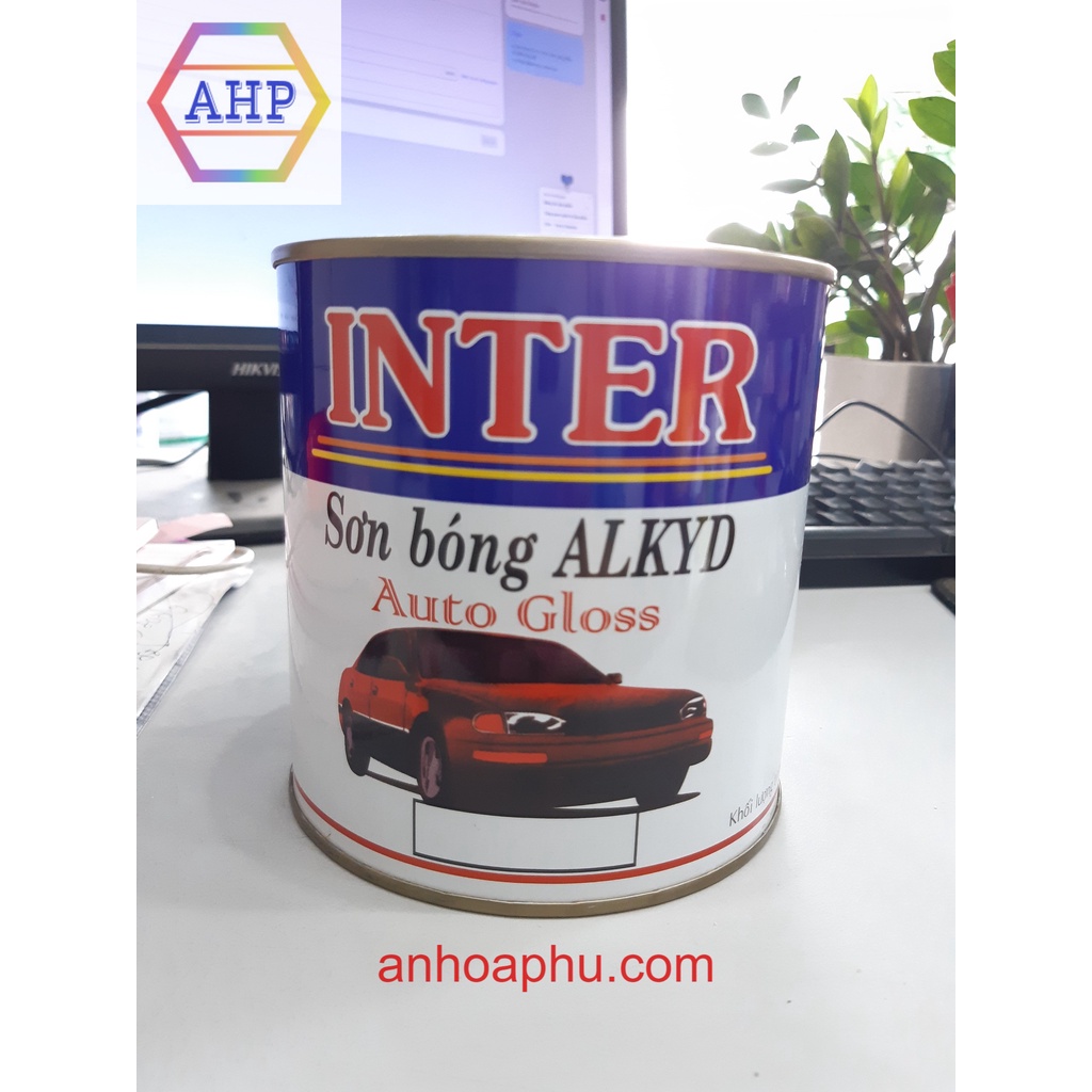 Sơn Vân Bông Inter Lon 1 lít - Màu Xanh 8815 - Moto Kieu Paint