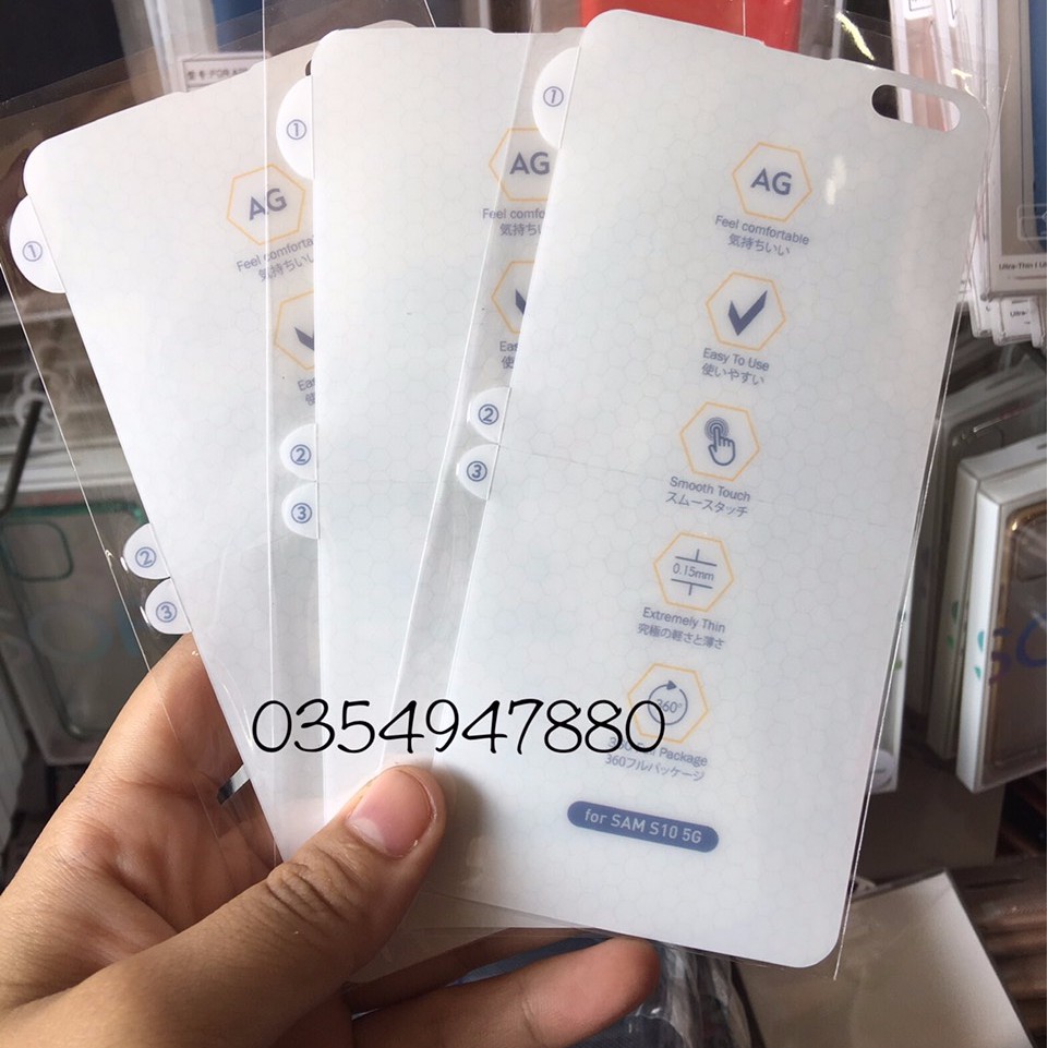 Miếng dán dẻo PPF AG Mặt trước, Mặt sau Cho Galaxy S10/ S10e/ S10 Plus/ S10 5G Chống vân tay, bảo vệ máy