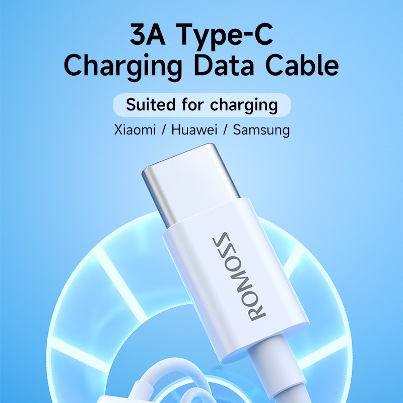 Cáp sạc USB ROMOSS CB308 type c 1m bền chất lượng