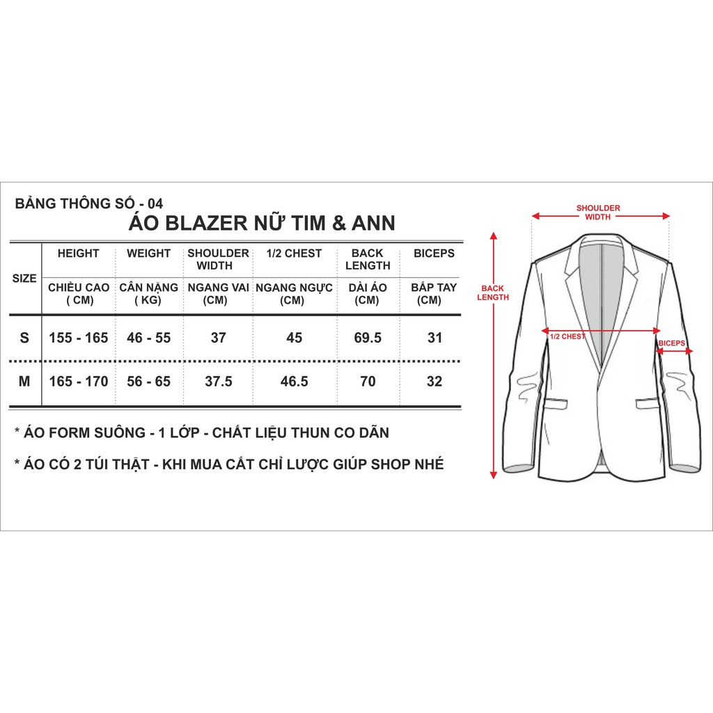 Áo Blazer 1 Lớp Nữ - Áo Vest Nữ Suông Caro Trắng Đen 0401BW  - Áo Khoác Nữ - Thời Trang Nữ Tim & Ann | BigBuy360 - bigbuy360.vn