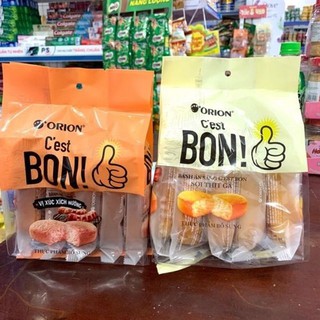 10 Túi Bánh ăn sáng C'est bon Orion sợi thịt gà (5 Bánh - 17g/bánh)