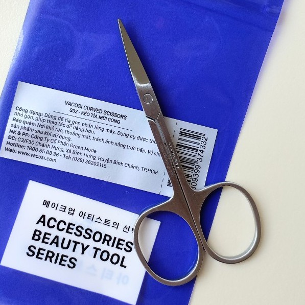 KÉO TỈA LÔNG MŨI, MÀY NHỌN CONG VACOSI CURVED SCISSORS S02