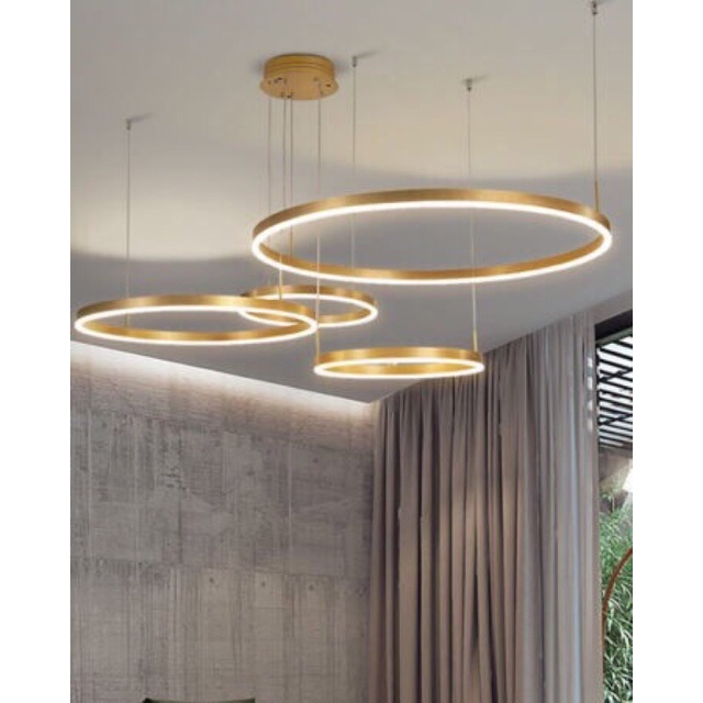 ĐÈN ỐP-ĐÈN THẢ TREO TRẦN 4 VÒNG HIỆN ĐẠI Có Bảo Hành