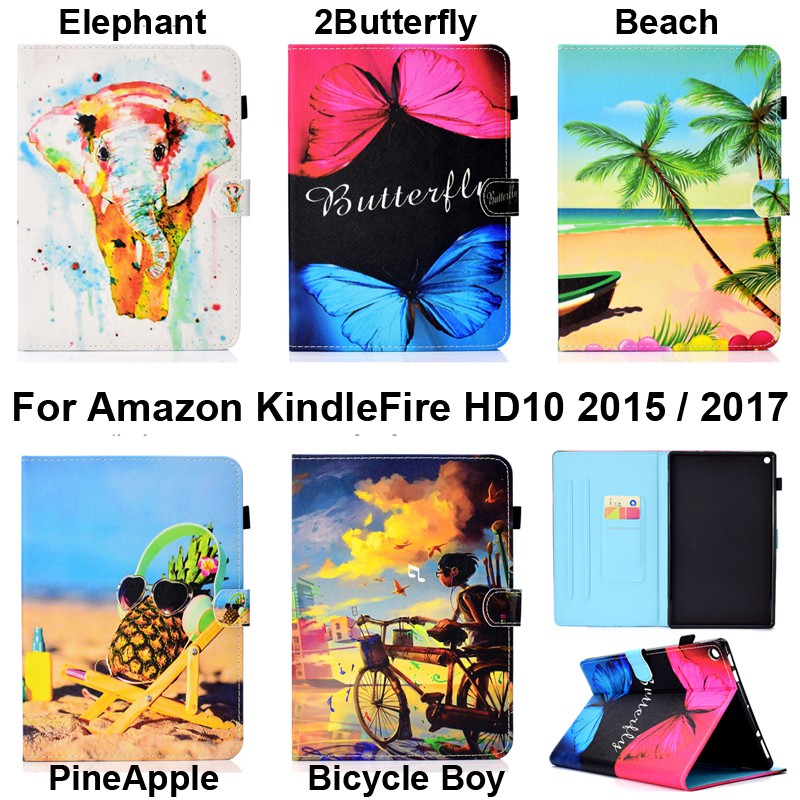 Ốp lưng mềm Amazon Kindle Fire HD10 HD 10 2017 2015 Bộ bảo vệ nắp in dễ thương