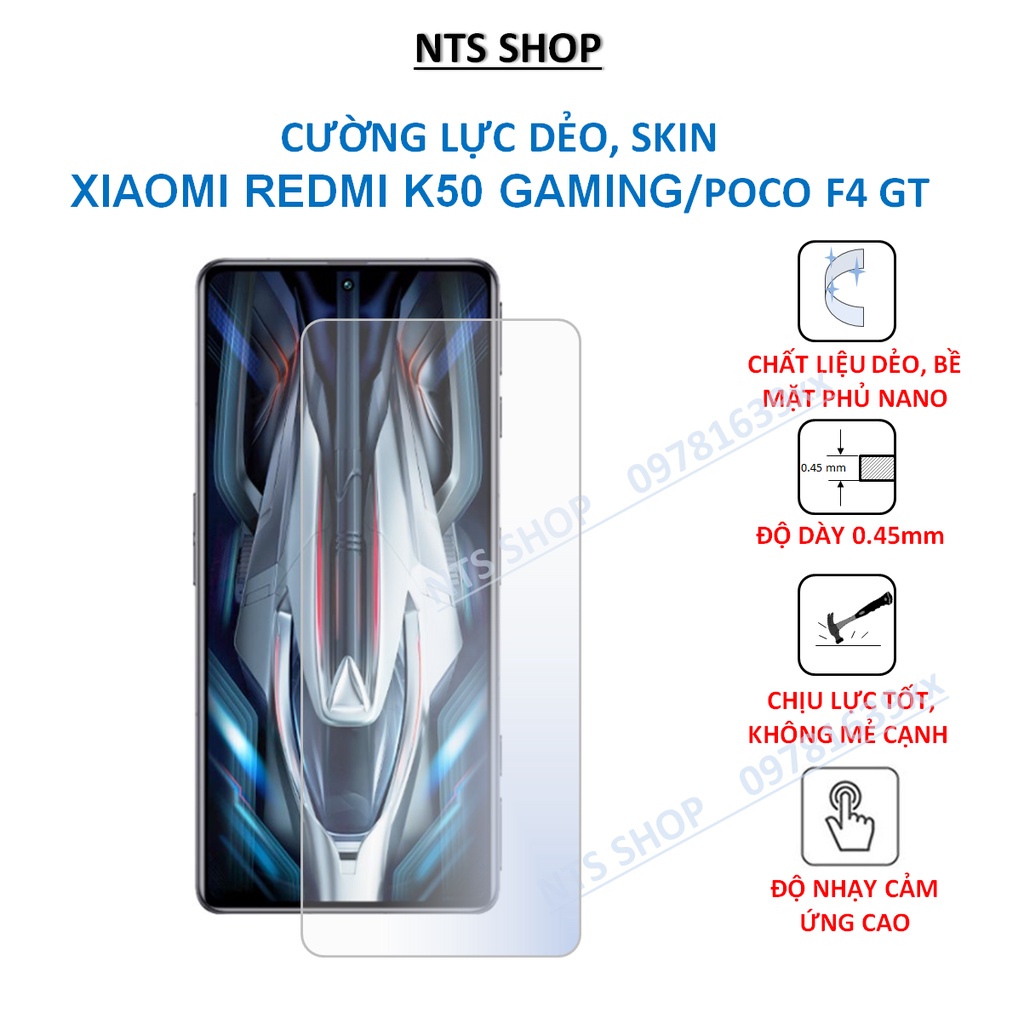 Cường lực dẻo bảo vệ màn hình xiaomi Redmi K50 Gaming/ POCO F4 GT