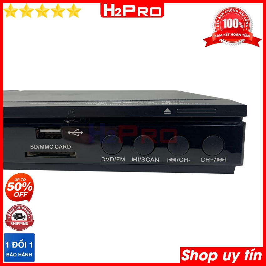 Đầu đĩa DVD SONY BDP-S360 2021cao cấp H2Pro đa năng USB-Thẻ nhớ-radio FM-tích hợp loa, tích hợp amply lắp thêm loa rời