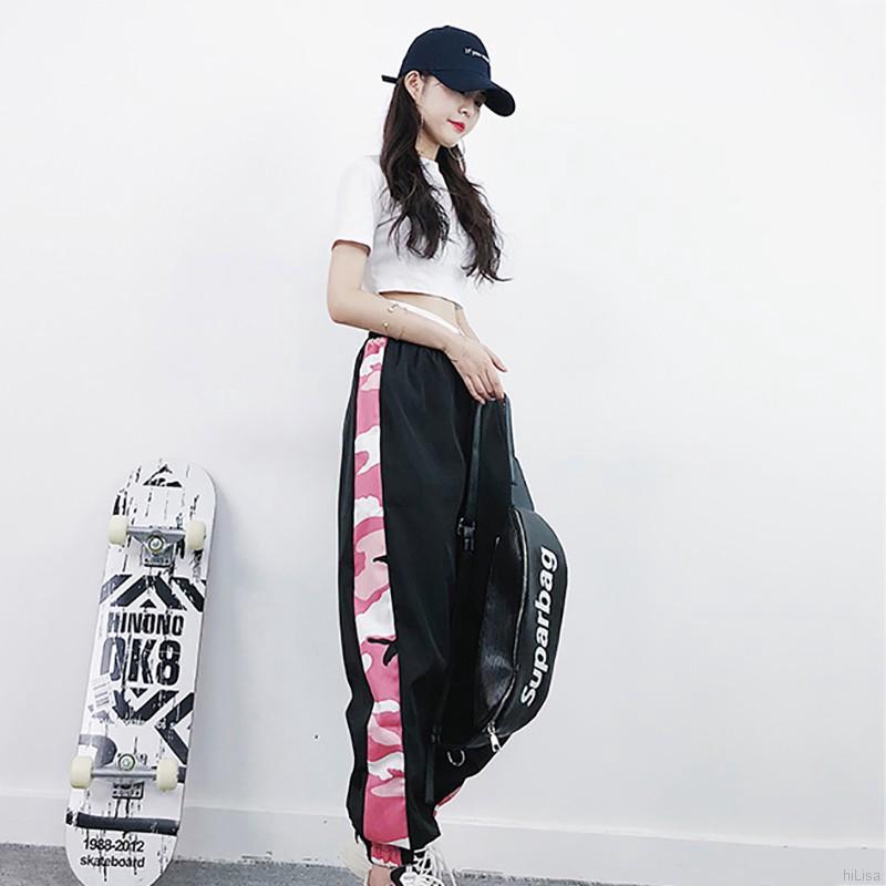 Quần dài ống rộng in họa tiết phong cách năng động trẻ trung cho nữ | BigBuy360 - bigbuy360.vn