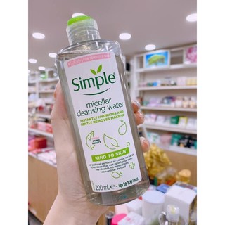 nước tẩy trang simple Micellar Cleansing Water 200ml