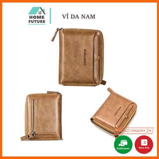 Ví Da Nam Cầm Tay Kiểu Ngắn Ví Ngang Và Đứng Có Khóa Kéo Thời Trang Cao Cấp
