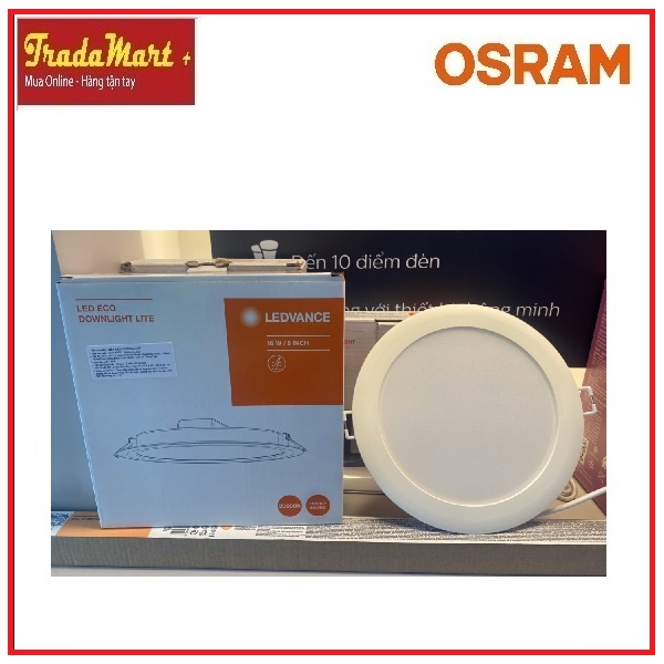- Đèn âm trần Led Eco Lite Osram tròn mỏng 24W ánh sáng vàng  - trắng  Osram