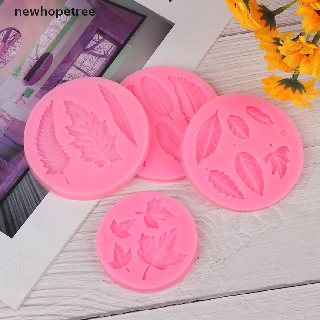 Khuôn Silicone Làm Kẹo Đường Hình Chiếc Lá DIY