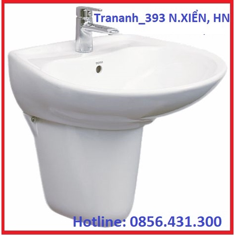 CHẬU LAVABO TOTO LHT240CS, Chậu Rửa Mặt Chân Lửng TOTO LHT240CS.