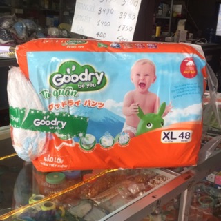 Tã bỉm quần Goodry M60/L54/xl48 + 4 miếng