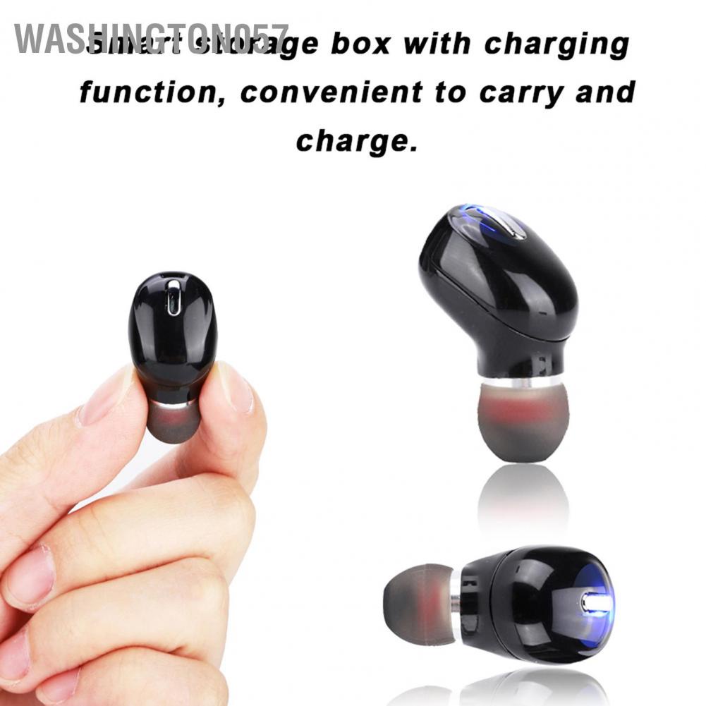 Hàng Hot Tai nghe Bluetooth không dây thể thao mini Tai nghe đa năng Tai nghe nhét tai Hàng giao ngayWashington057