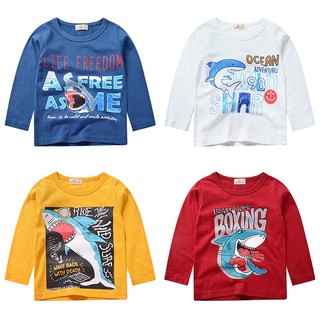 Áo dài tay bé trai bé gái A41 nhiều màu năng động size 3 đến 11 tuổi